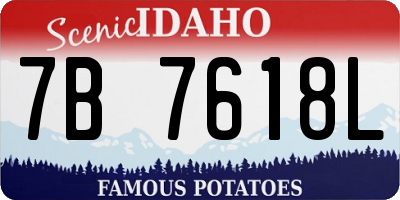 ID license plate 7B7618L