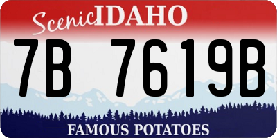 ID license plate 7B7619B