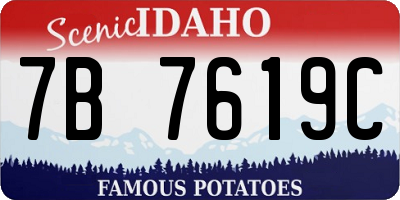 ID license plate 7B7619C
