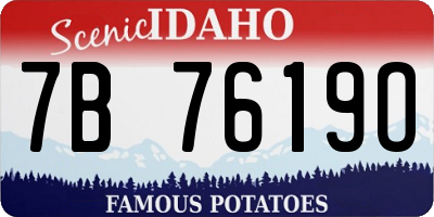 ID license plate 7B7619O