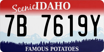 ID license plate 7B7619Y