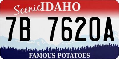 ID license plate 7B7620A