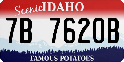 ID license plate 7B7620B