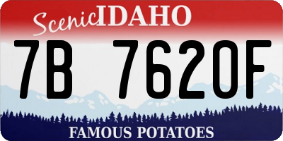 ID license plate 7B7620F