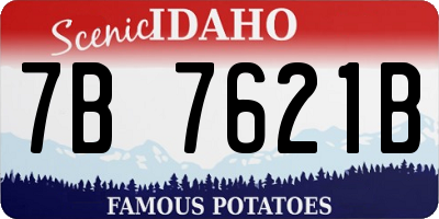 ID license plate 7B7621B