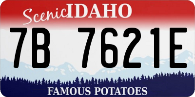 ID license plate 7B7621E
