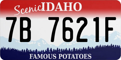 ID license plate 7B7621F