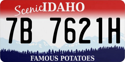 ID license plate 7B7621H