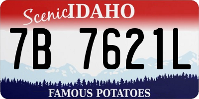 ID license plate 7B7621L