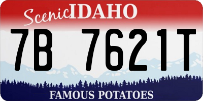 ID license plate 7B7621T