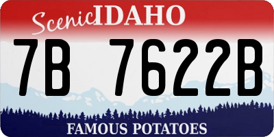 ID license plate 7B7622B