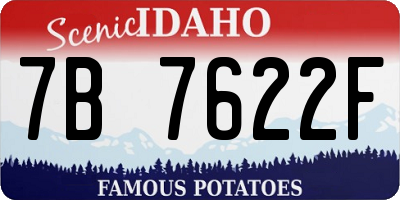 ID license plate 7B7622F