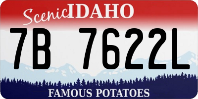 ID license plate 7B7622L