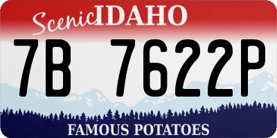 ID license plate 7B7622P