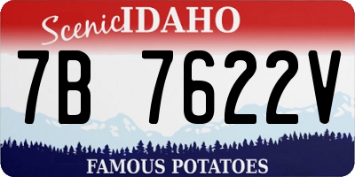 ID license plate 7B7622V
