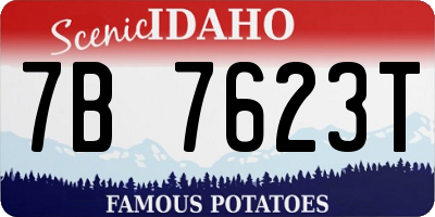 ID license plate 7B7623T