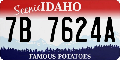 ID license plate 7B7624A