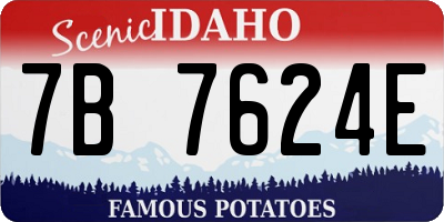 ID license plate 7B7624E