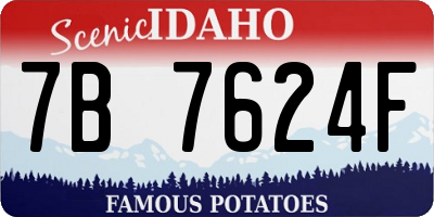 ID license plate 7B7624F