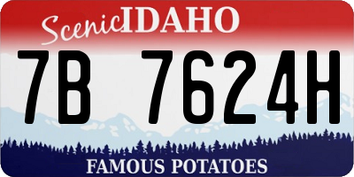 ID license plate 7B7624H