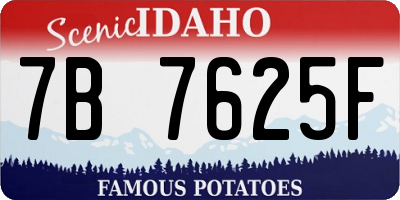 ID license plate 7B7625F