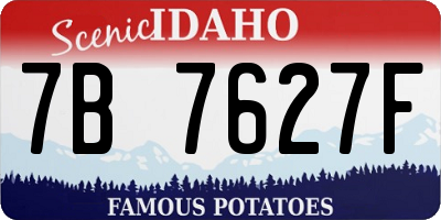ID license plate 7B7627F