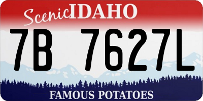 ID license plate 7B7627L