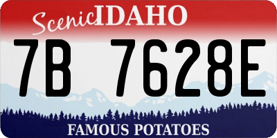 ID license plate 7B7628E