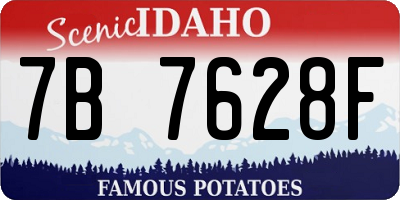 ID license plate 7B7628F
