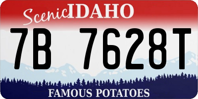 ID license plate 7B7628T
