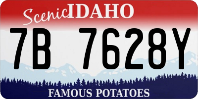 ID license plate 7B7628Y