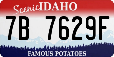 ID license plate 7B7629F