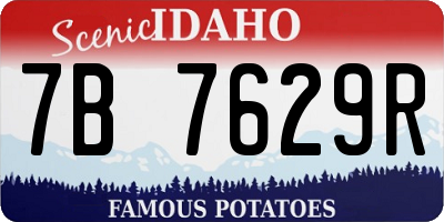 ID license plate 7B7629R
