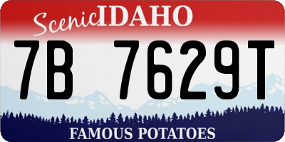 ID license plate 7B7629T