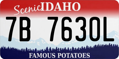 ID license plate 7B7630L