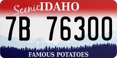ID license plate 7B7630O