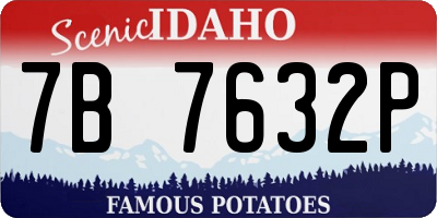 ID license plate 7B7632P