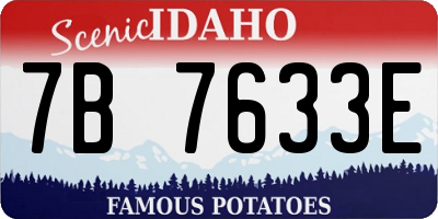 ID license plate 7B7633E