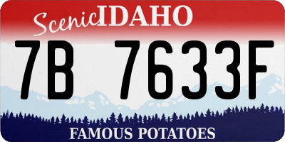 ID license plate 7B7633F