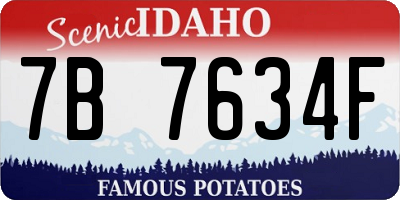 ID license plate 7B7634F