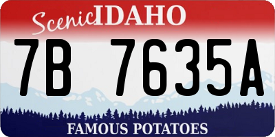 ID license plate 7B7635A
