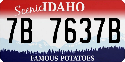ID license plate 7B7637B