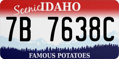 ID license plate 7B7638C