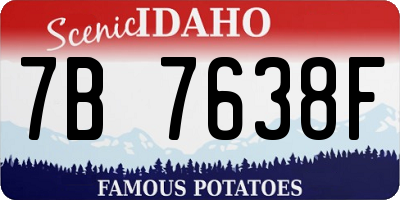 ID license plate 7B7638F