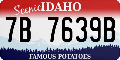 ID license plate 7B7639B