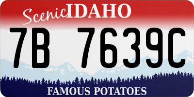 ID license plate 7B7639C