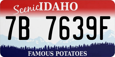 ID license plate 7B7639F