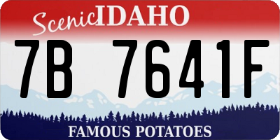 ID license plate 7B7641F