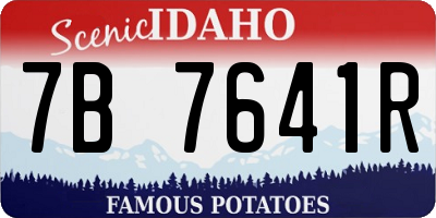 ID license plate 7B7641R