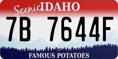 ID license plate 7B7644F
